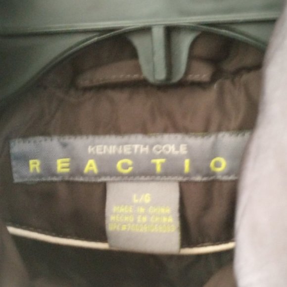 Kenneth Cole Reaction Womans Zip Up Brown Puffer Vest Size Large - Picture 2 of 3